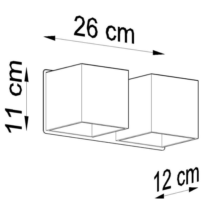 Nástěnné bodové svítidlo QUAD 2xG9/40W/230V bílá