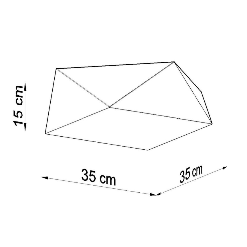 Stropní svítidlo HEXA 2xE27/60W/230V černá