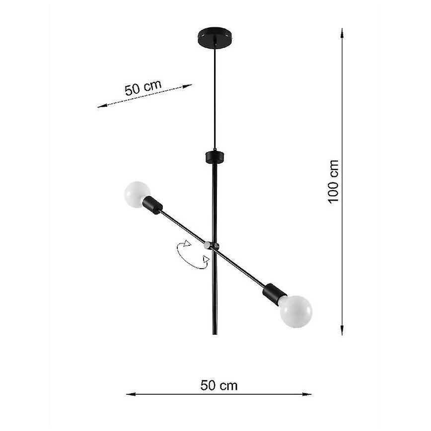 Lustr na lanku CONCEPT 2xE27/60W/230V