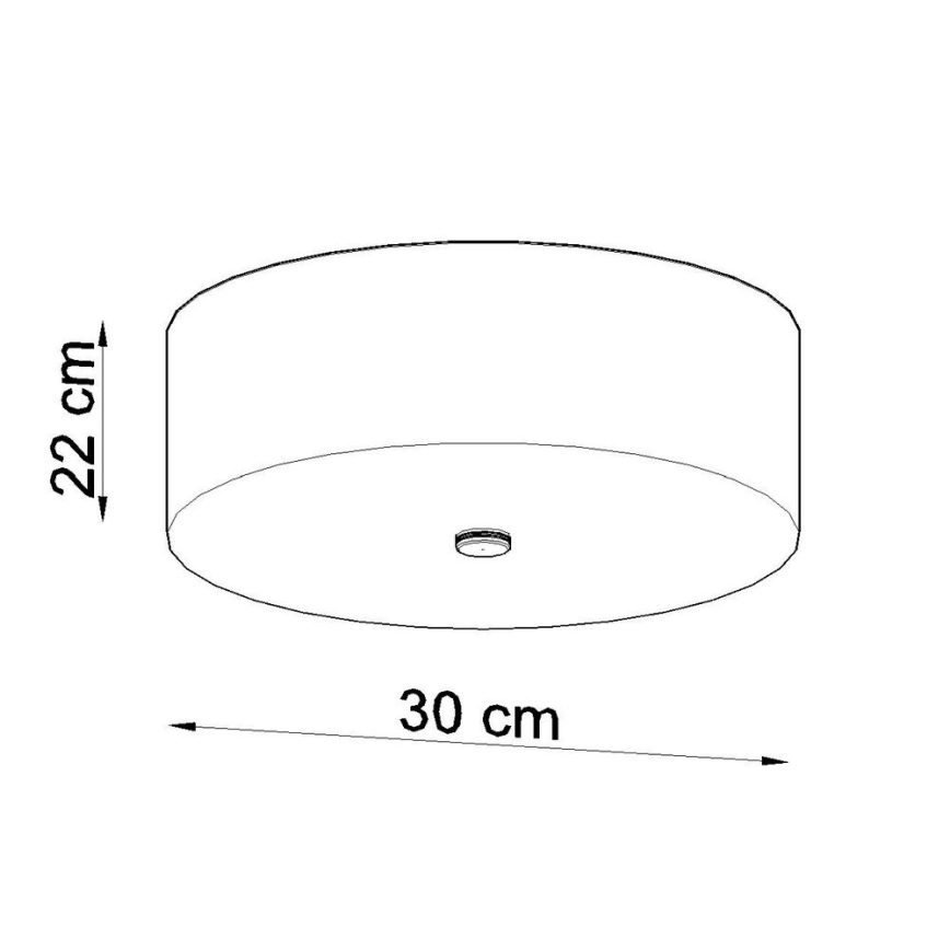 Stropní svítidlo SKALA 3xE14/60W/230V pr. 30 cm černá