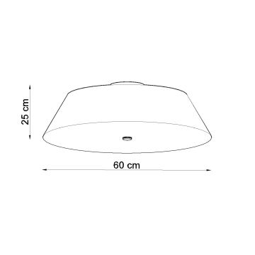 Stropní svítidlo VEGA 5xE27/60W/230V pr. 60 cm bílá