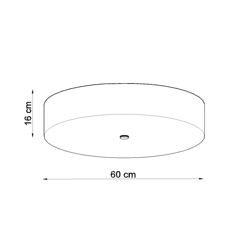 Stropní svítidlo SKALA 5xE27/60W/230V pr. 60 cm černá