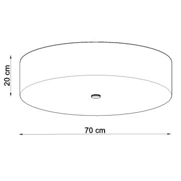 Stropní svítidlo SKALA 6xE27/60W/230V pr. 70 cm bílá