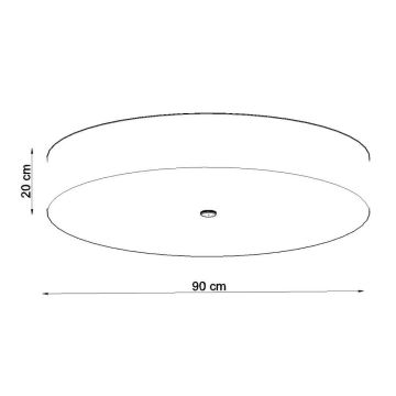 Stropní svítidlo SKALA 6xE27/60W/230V pr. 90 cm černá