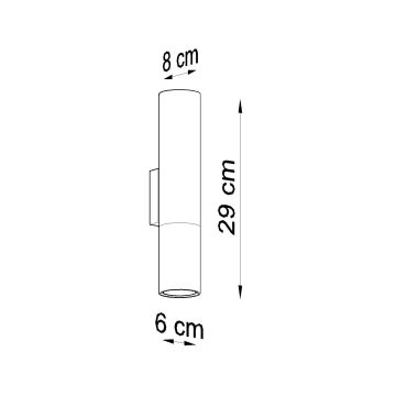 Nástěnné svítidlo LOOPEZ 2xGU10/10W/230V černá/zlatá