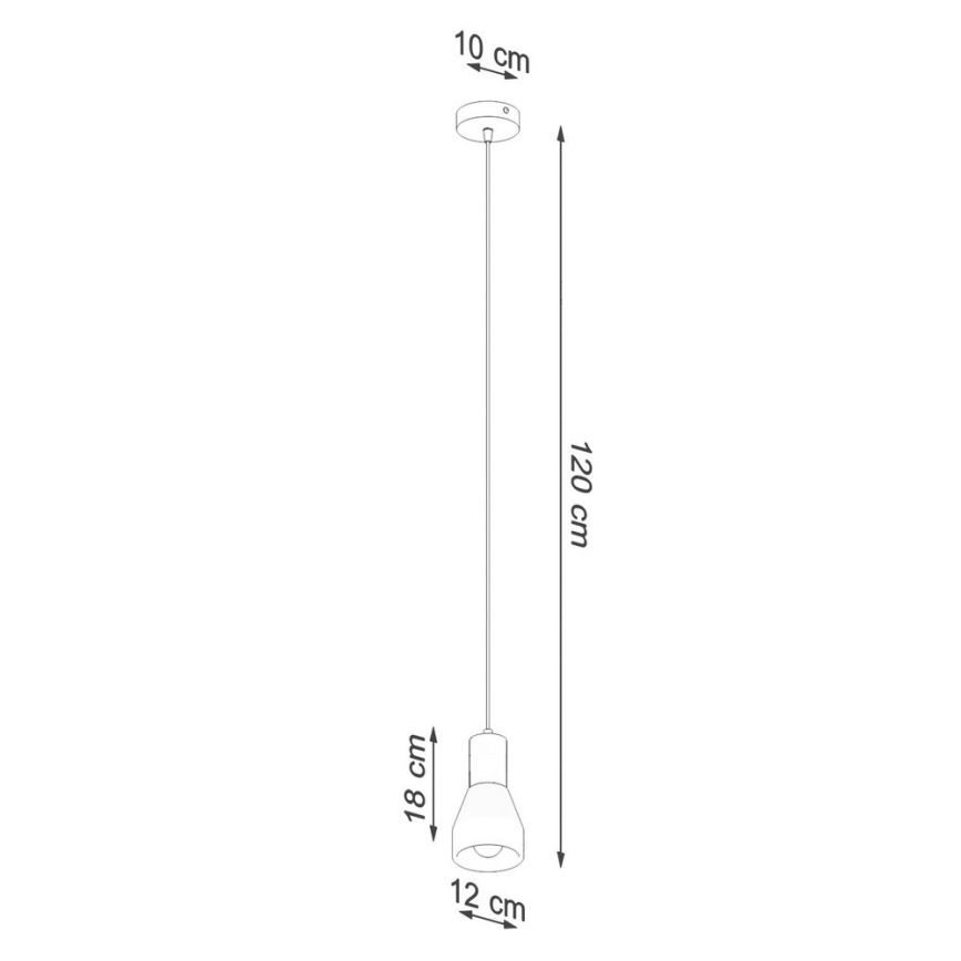 Lustr na lanku QUBIC 1xE27/60W/230V beton/bříza/buk/černá