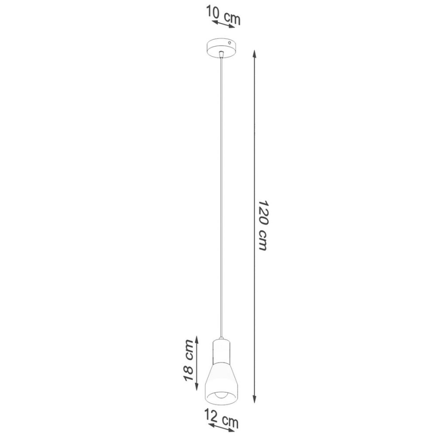 Lustr na lanku QUBIC 1xE27/60W/230V beton/bříza/buk