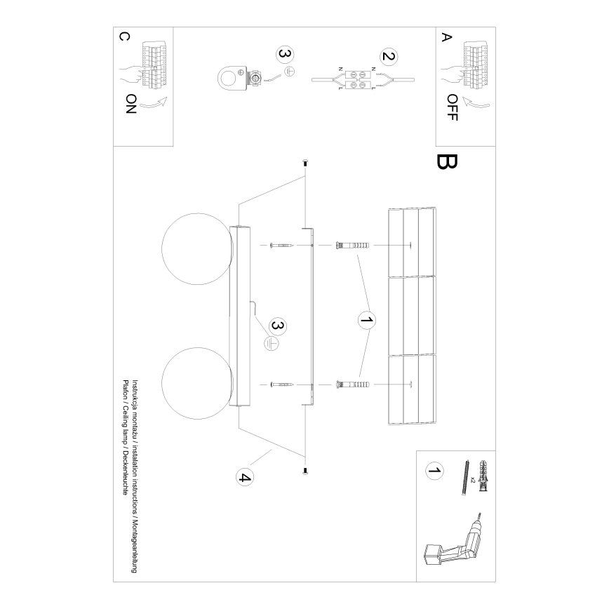 Stropní svítidlo YOLI 2xG9/12W/230V bílá