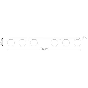 Stropní svítidlo YOLI 6xG9/12W/230V bílá