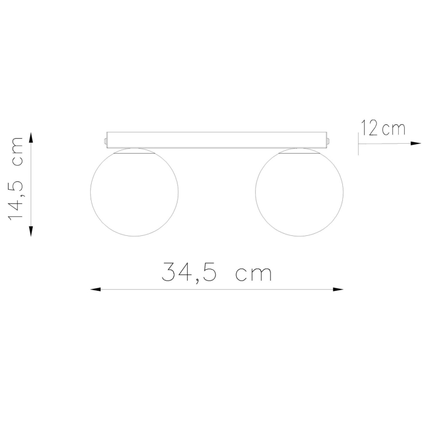 Stropní svítidlo YOLI 2xG9/12W/230V černá