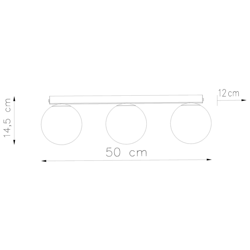 Stropní svítidlo YOLI 3xG9/12W/230V černá