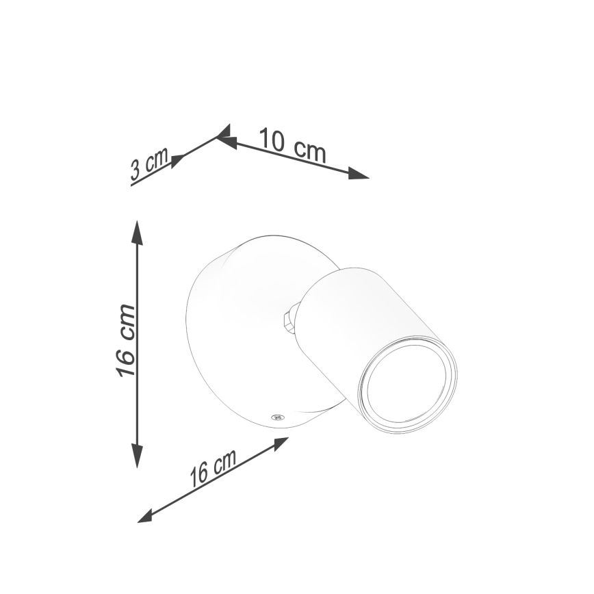 Nástěnné bodové svítidlo VERDO 1xGU10/10W/230V černá/buk