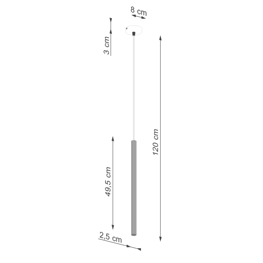 Lustr na lanku ARCHE 1xG9/8W/230V bílá