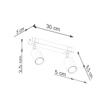 Bodové svítidlo FAGER 2xGU10/10W/230V černá