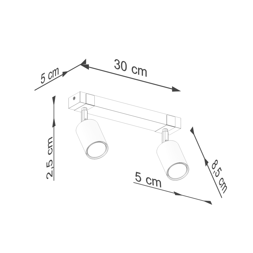 Bodové svítidlo FAGER 2xGU10/10W/230V černá