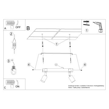 Bodové svítidlo FAGER 2xGU10/10W/230V černá