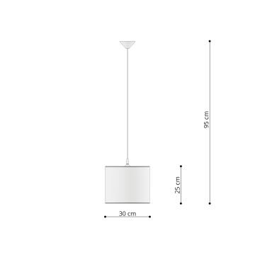 Dětský lustr na lanku UNICORN 1xE27/15W/230V pr. 30 cm