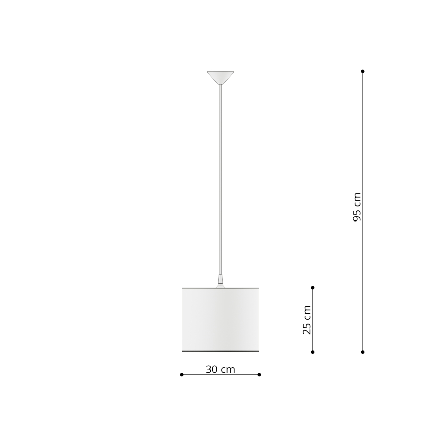 Dětský lustr na lanku UNICORN 1xE27/15W/230V pr. 30 cm