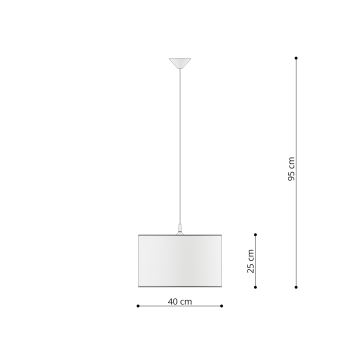 Dětský lustr na lanku UNICORN 1xE27/15W/230V pr. 40 cm