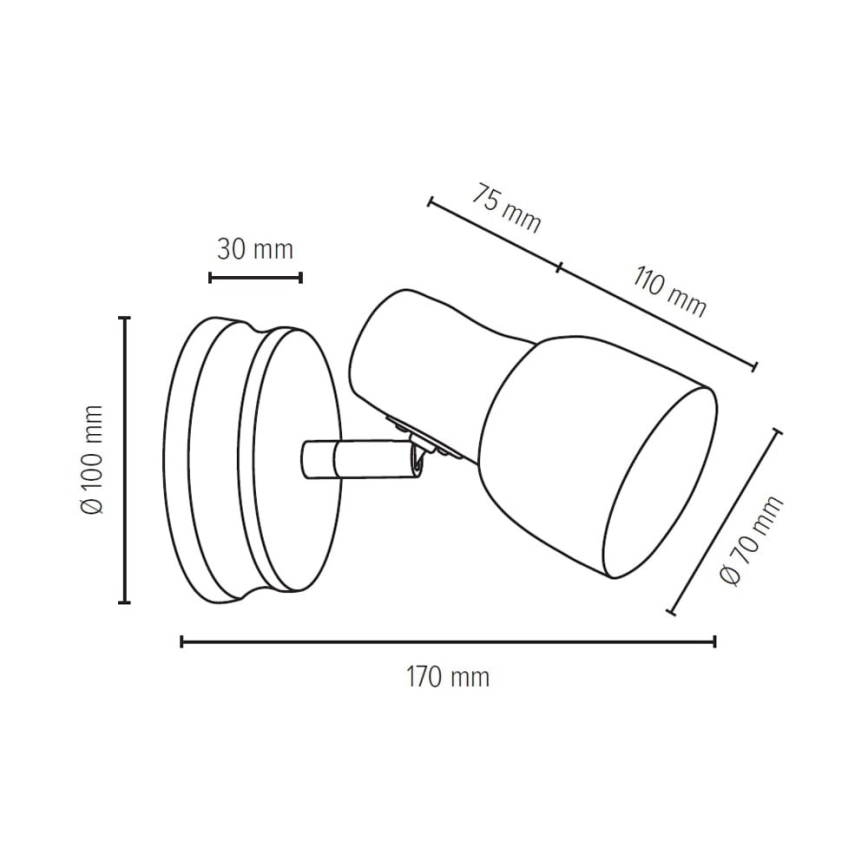 Nástěnné bodové svítidlo SVANTJE 1xE14/40W/230V dub – FSC certifikováno