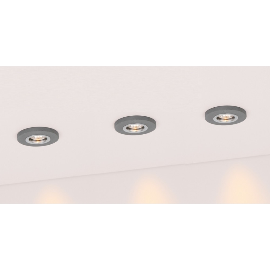 SADA 3x LED Podhledové svítidlo VITAR 1xGU10/5W/230V CRI 90 beton – FSC certifikováno