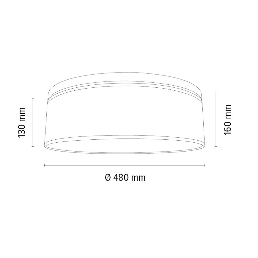 Stropní svítidlo BENITA 2xE27/25W/230V pr. 48 cm hnědá/dub – FSC certifikováno