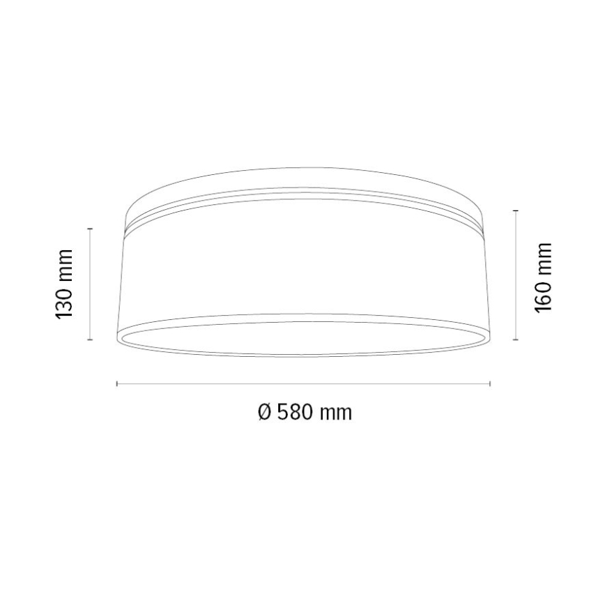 Stropní svítidlo BENITA 4xE27/25W/230V pr. 58 cm krémová/dub – FSC certifikováno