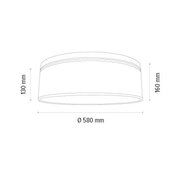 Stropní svítidlo BENITA 4xE27/25W/230V pr. 58 cm bílá/dub – FSC certifikováno