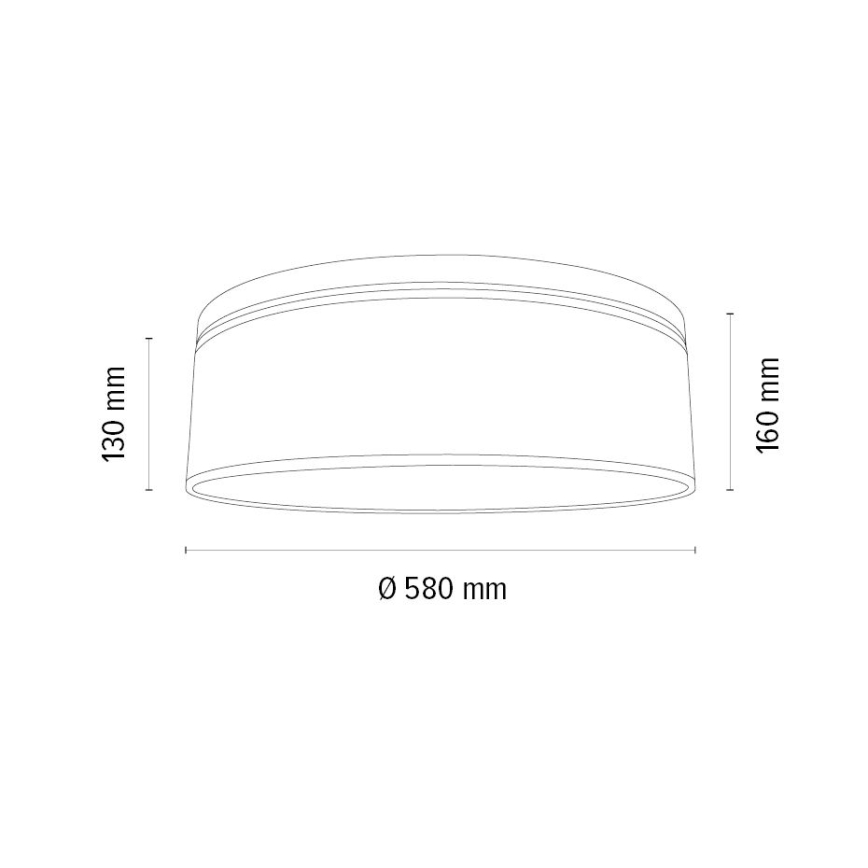 Stropní svítidlo BENITA 4xE27/25W/230V pr. 58 cm bílá/dub – FSC certifikováno