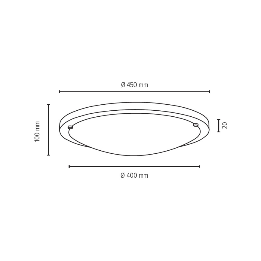 LED Stropní svítidlo FRIDA LED/18W/230V buk