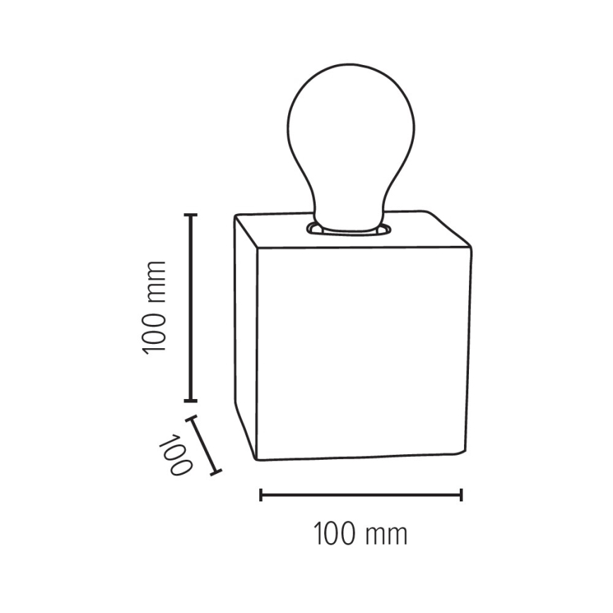 Stolní lampa STRONG 1xE27/25W/230V beton – FSC certifikováno