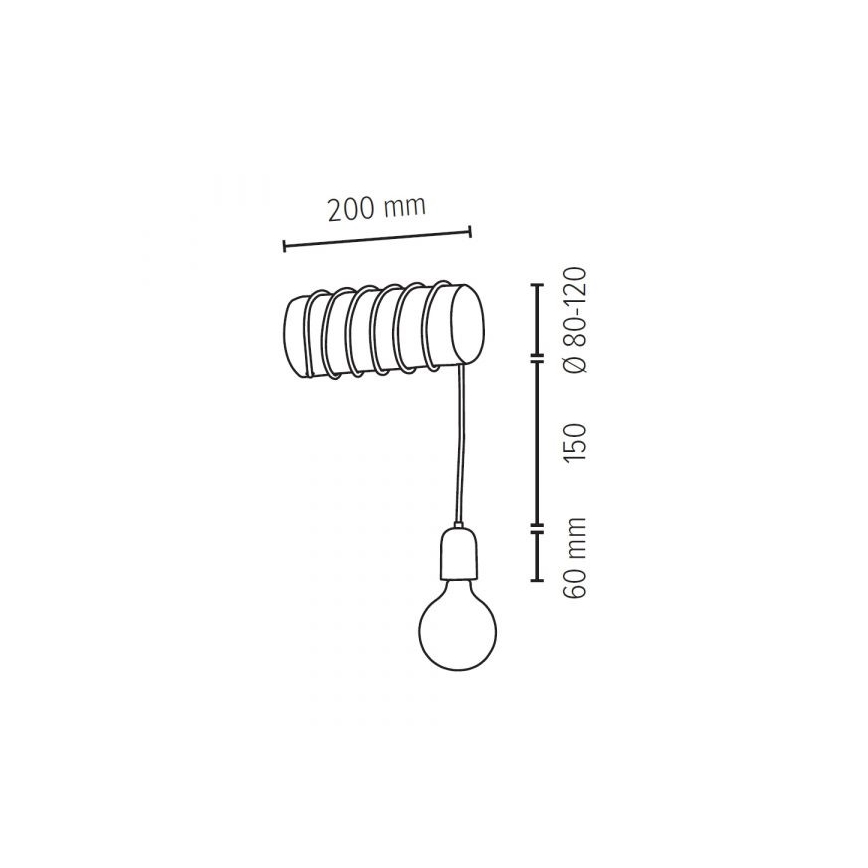 Nástěnné svítidlo TRABO 1xE27/60W/230V