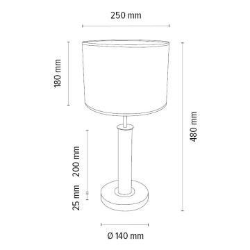 Stolní lampa BENITA 1xE27/60W/230V 48 cm krémová/dub – FSC certifikováno