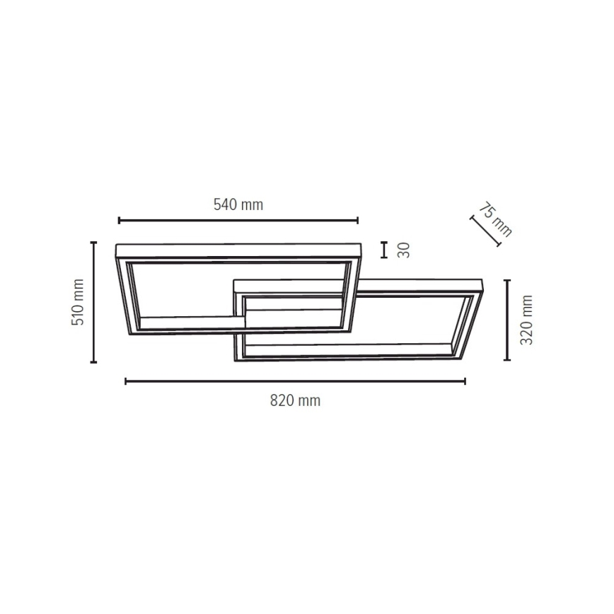 LED Stropní svítidlo RAMME LED/48W/230V matný dub