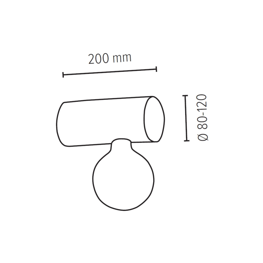 Nástěnné svítidlo TRABO 1xE27/25W/230V ořech