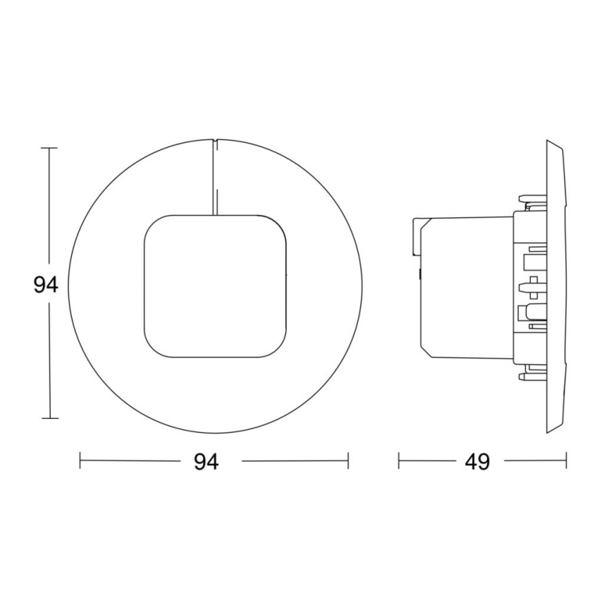 Steinel 058517 - Prezenční hlásič IR Quattro SLIM XS 4m V3 KNX bílá