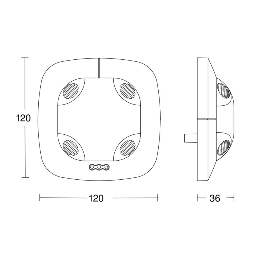 Steinel 059514 - Prezenční hlásič US 360 KNX bílá