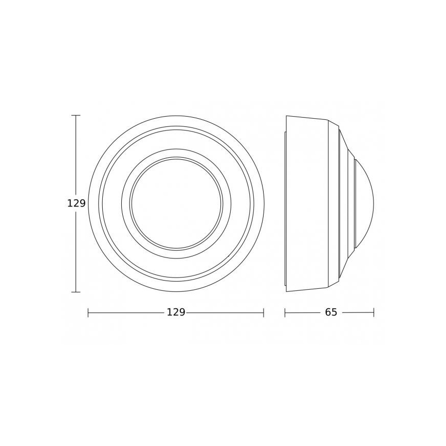 Steinel 087883 - Venkovní senzor pohybu s prezenčním čidlem PD-8 ECO COM1 360° IP54 černá