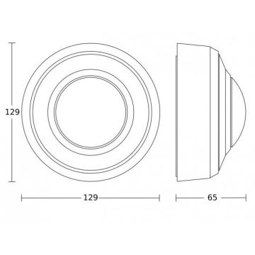 Steinel 087944 - Venkovní senzor pohybu s prezenčním čidlem PD-8 ECO KNX 360° IP54 černá