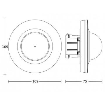 Steinel 088026 - Senzor pohybu podhledový s prezenčním čidlem PD-24 ECO KNX 360° černá