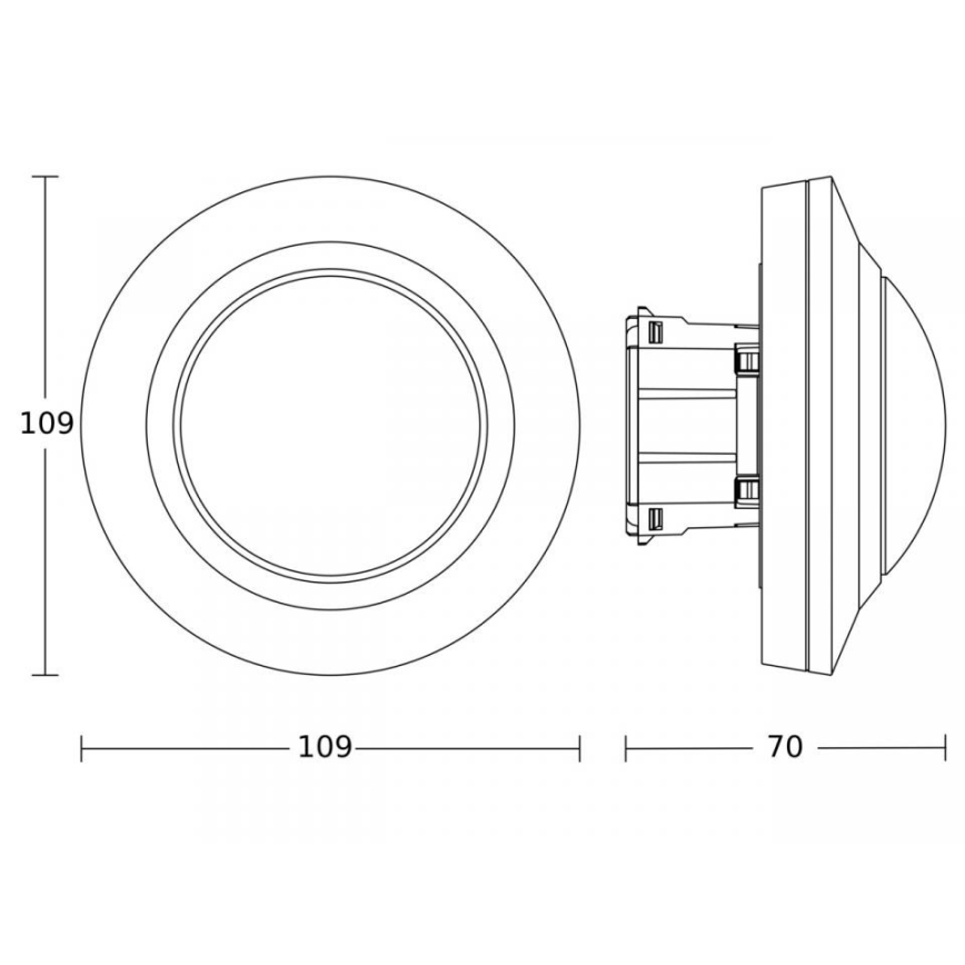 Steinel 088187 - Senzor pohybu s prezenčním čidlem PD-8 ECO DALI-2 360° černá