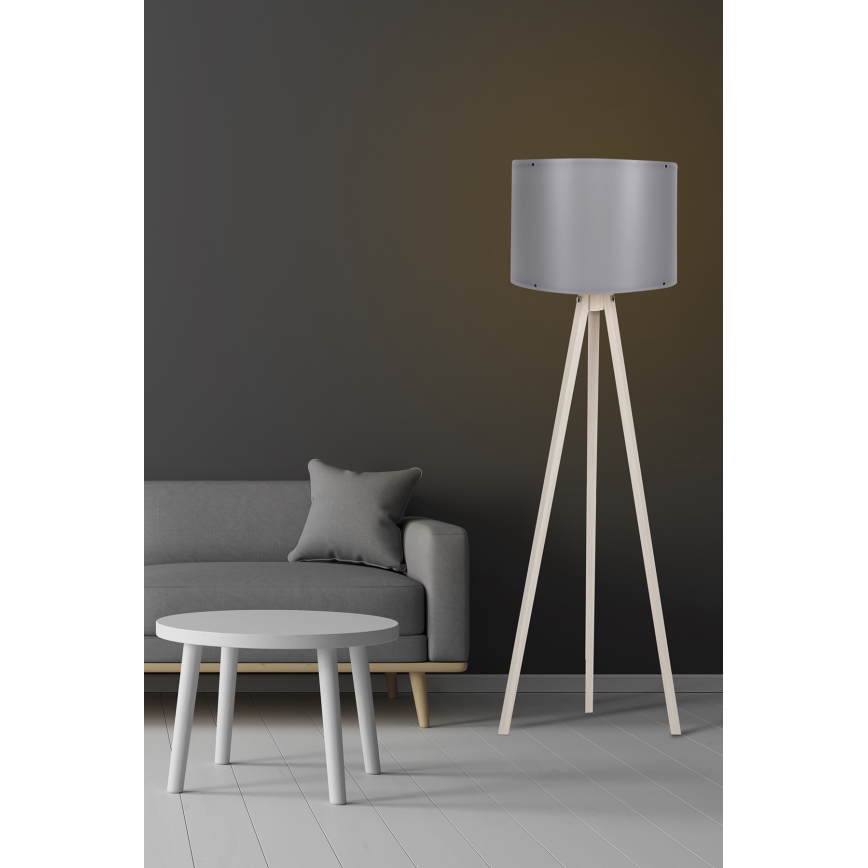 Stojací lampa AYD 1xE27/60W/230V šedá/béžová