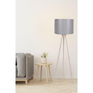 Stojací lampa AYD 1xE27/60W/230V šedá/béžová