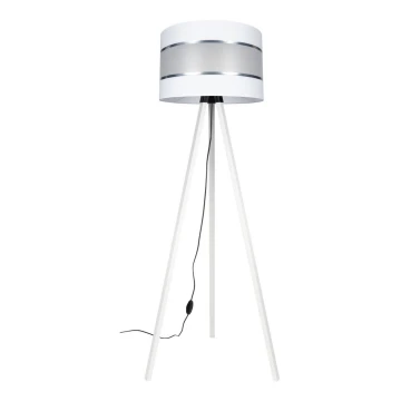 Stojací lampa CORAL 1xE27/60W/230V bílá/chrom