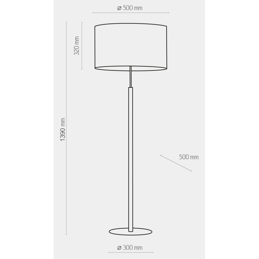 Stojací lampa DEVA 1xE27/25W/230V šedá