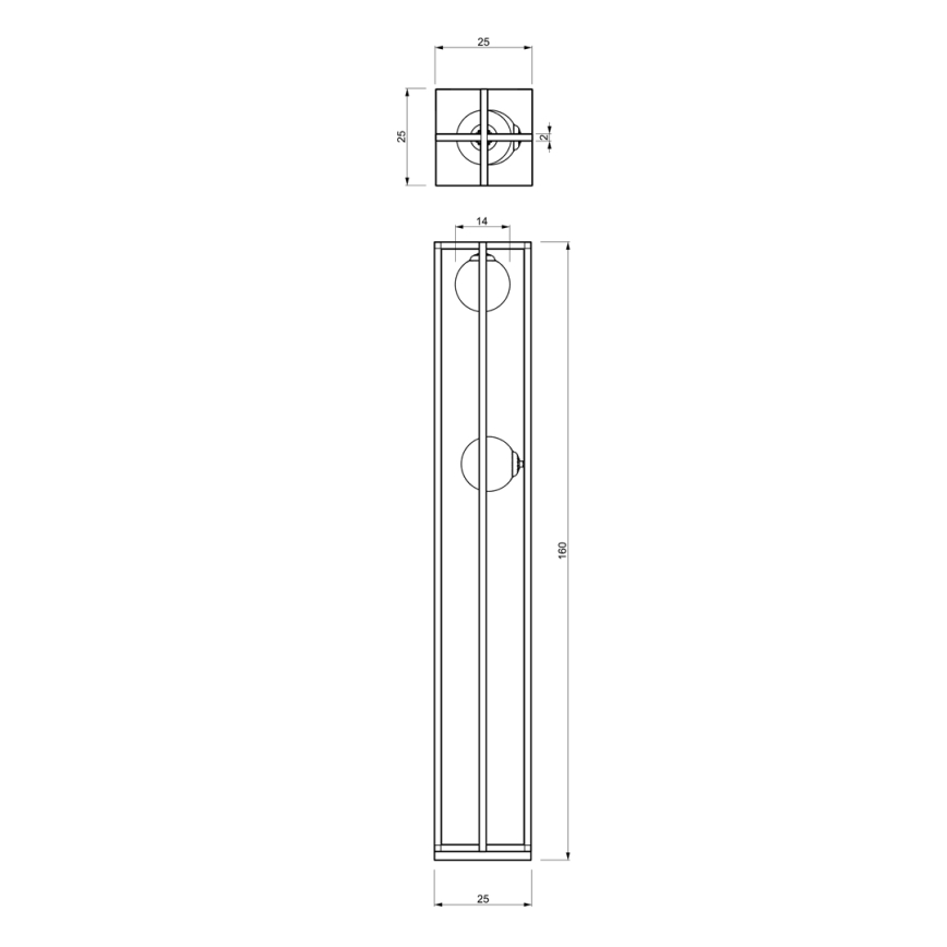 Stojací lampa DIEGO 2xE14/40W/230V černá