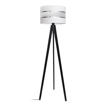 Stojací lampa HELEN 1xE27/60W/230V bílá/chrom/borovice