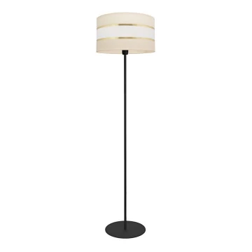 Stojací lampa HELEN 1xE27/60W/230V krémová/černá/zlatá