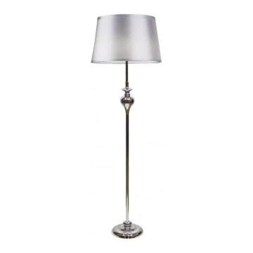 Stojací lampa PRIMA 1xE27/60W/230V stříbrná/lesklý chrom