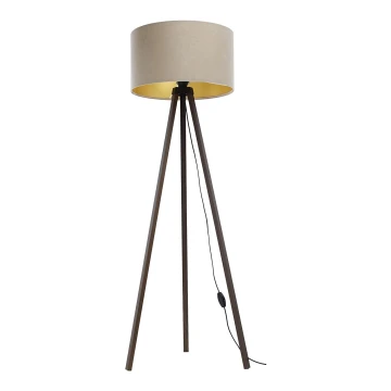 Stojací lampa STANDART 1xE27/60W/230V béžová/hnědá